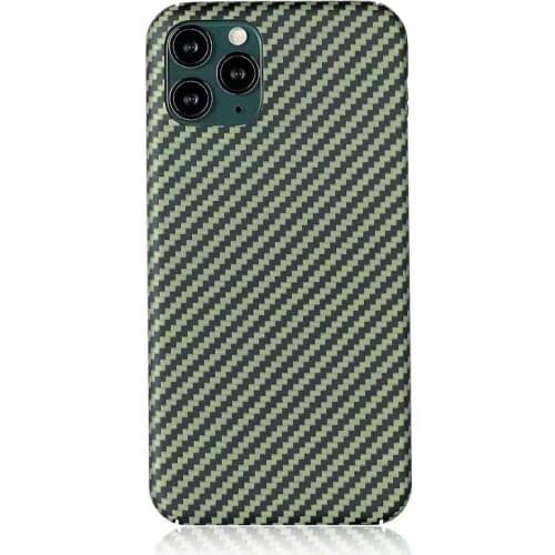 Aramid Fiber Phone Case for Iphone 11 Pro Slim Fit Ultra Thin Super Light SE 2020 8 7 Smart Phone Green Black Red 100% Fiber Coq