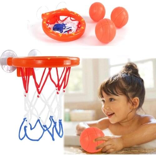 Toddler Bath Toys Kids Shooting Basket Bathtub Water Play Set for Baby Girl Boy with 3 Mini Plastic Basketballs Funny Shower