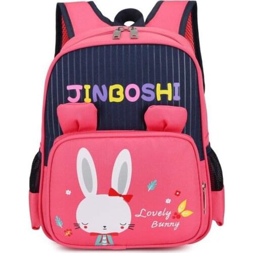 Cartoon Rabbit Children School Bag Girls Cute Princess Kindergarten Baby Backpack Kids High Capacity Breathable Casual Backbag