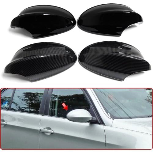 For Bmw 1 3 Series E81 E82 E87 E88 E90 E91 E92 E93 116i 118i 120i 320i 330i Carbon Fiber Black Side Door Rearview Mirror Cover