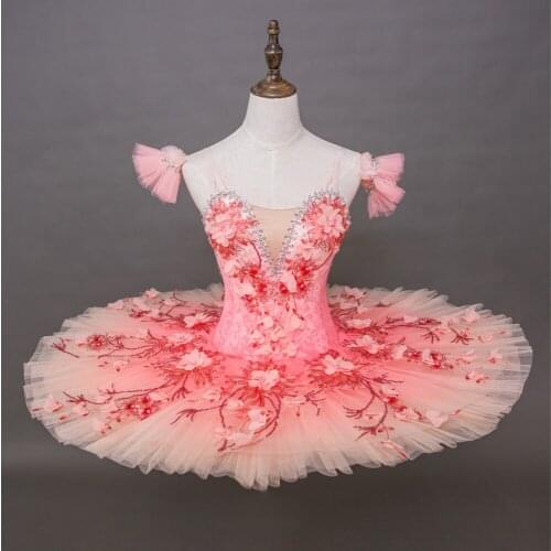 FLTOTURE Adult Child Ballet Tutu Dresses Sugar Plum Fairy Ballet Stage Costumes 10 Layers Professional Sleeping Beauty Pancake