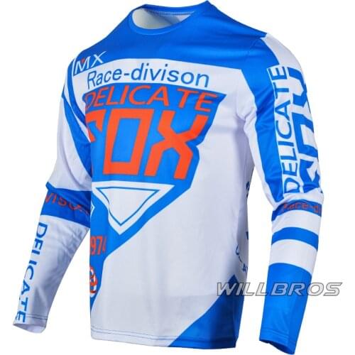 Delicate Fox 360 Race Division Long Sleeve Jersey MX MTB ATV DH Off-Road Dirtbike for Adult