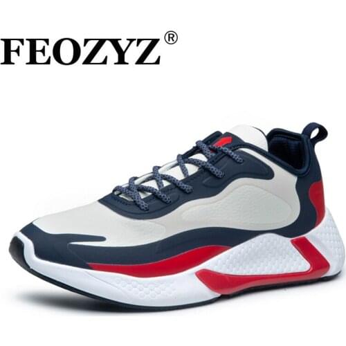 FEOZYZ China Lastest Mens Trainers Low Top Lace Up No Brand Sneakers Chunky Mens Fashion Casual Gym Scarpe Uomo Athletic Shoes