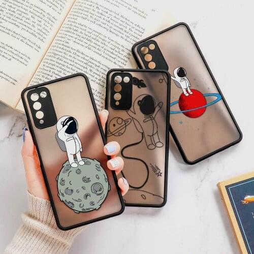 Cute Aesthetics Alien Space Phone Case For Huawei Y9 Prime 2019 Y6p Y7A Y8P Clear Hard Cover Nova 5T 5Z 5I Pro 7 SE Matte Coque