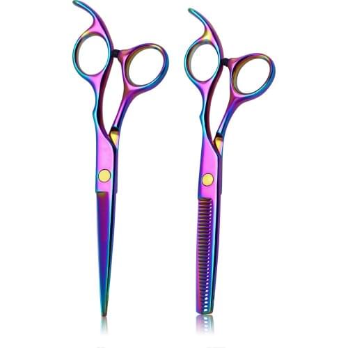 6.0 Inch Beauty Hair Salon Barber Scissors Set For Hairdressing Thinning