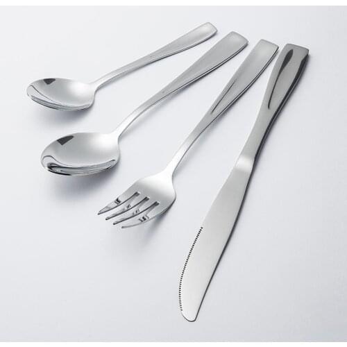 Stainless Steel Tableware Set Dinnerware Sets Silver knife Forks Luxury 304 European Western Food Cutleries 4pc