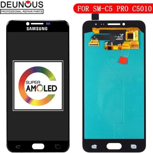 New AMOLED Screen For Samsung Galaxy c5 pro c5010 LCD Display Touch Digitizer Sensor Glass Assembly 5.2'' For Galaxy C5 Pro
