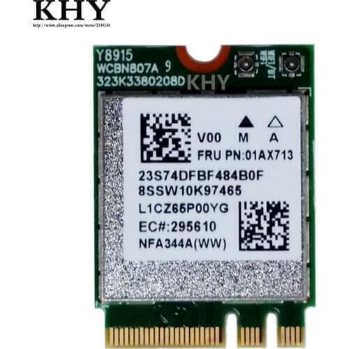 Original Wi-Fi QCNFA344A NFA344A dual band+BT4.1 Ngff Card For Thinkpad E470 E475 E570 E575 FRU: 01AX713