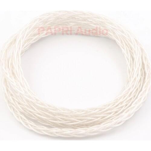 PAPRI Newest GS02 -8Cores Upgrade Headphone Cable 6N OCC+Silver Plated Litz Structure Wire Hifi DIY For Earphone Audio Line