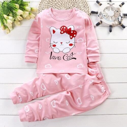 Baby Clothes Autumn Newborn Sports Suit Cotton Girls Top + Pants 2 Pieces Underwear Suit children Clothes