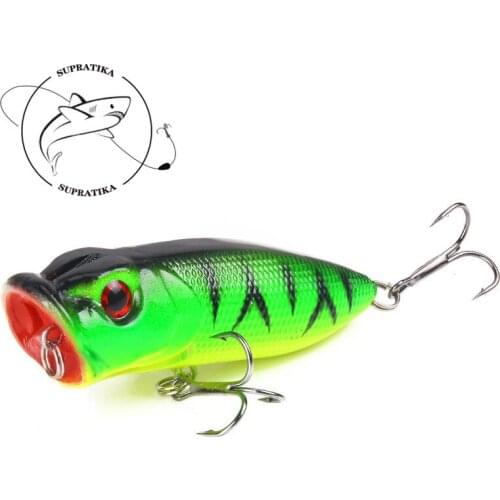 65mm 11.8g Popper Bait Wobblers Fishing Bait Lures Isca Artificial Minnow Lure Hard Bait With Treble Hook For Ocean