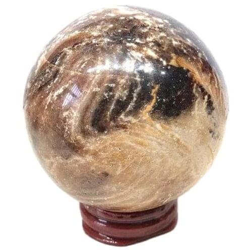 Natural ball crystal Gray Opal Sphere Meditation Ball Striped Mineral Crystal Ornaments for Home Decoration