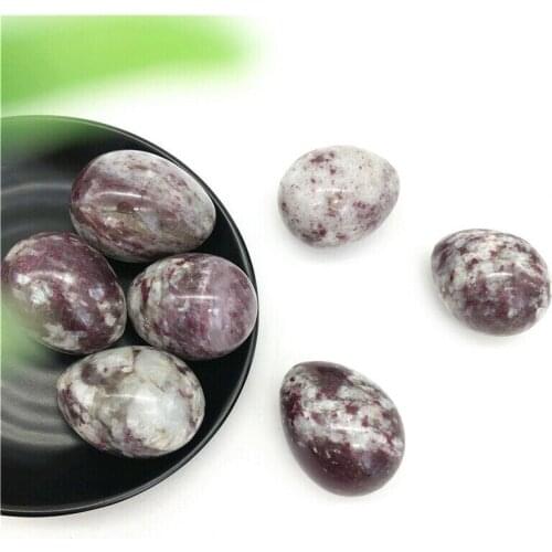 Drop Shipping 1PC Natural Red Tourmaline Quartz Crystal Sphere Egg Shaped Healing Polished Stones Natural Stones and Crystals