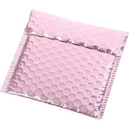 10pcs Rose Gold Bubble Envelop/Rose Gold Foil Bubble Mailer for Gift Packaging & Wedding Favor Bag&Mailing Envelopes