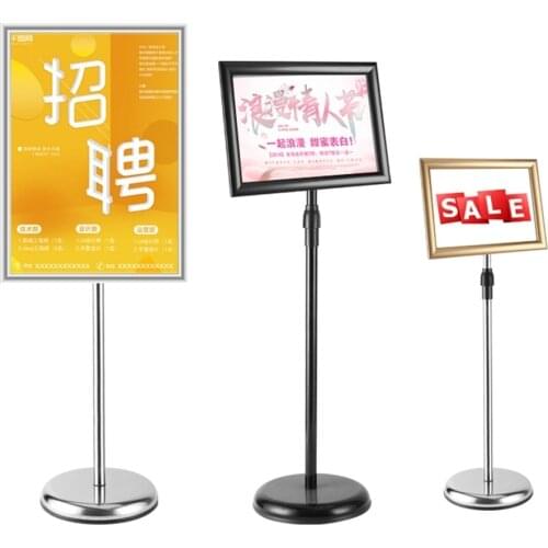 Silver Gold Black Vertical Water Display Board Office Billboard A5 Poster Billboard A3 Hotel Guide Floor Sign Frame