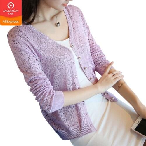 Special price, thin knitted sweater, womens cardigan jacket, 2020 summer thin sunscreen, short air conditioning shirt