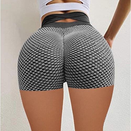 Sport Shorts for Women Gym Workout Running Shorts Tummy Control Fitness Leggings Textured Shorts Yoga Leggings