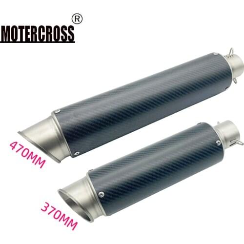 Universal 51mm Carbon Fiber Motorcycle Muffler Exhaust Clamps Pot Silencer Pipe Hanger Mount Bracket Fixed Ring Support