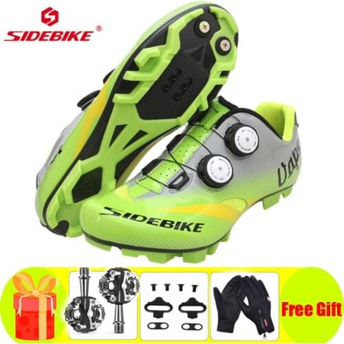 SIDEBIKE Men Cycling Shoes Sapatilha Ciclismo Mtb Pedals Breathable Outdoor Bike Sneakers Self-locking Ultra-light Bicycle Shoes