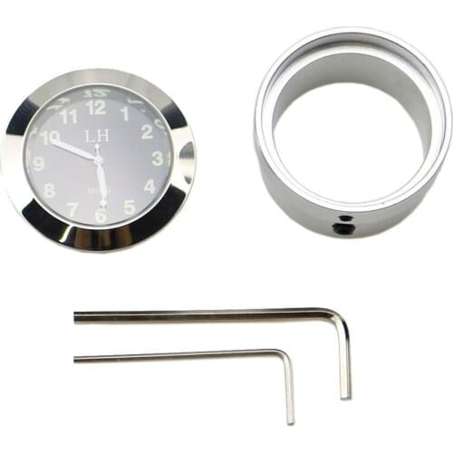 Waterproof 30-34mm Fork Lock Mount Clock For Yamaha Honda Suzuki Kawasaki Harley