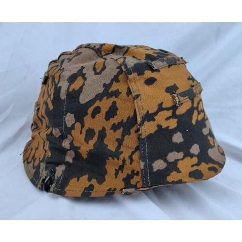 WWII WW2 GERMAN ARMY SOLDIER SPRING & FALL OAK CAMO M35 REVERSIBLE HELMET COVER SOLDIER MILITARY WAR REENACTMENTS GE