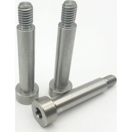 2pcs M5 stainless steel Allen shoulder screws hex socket plug screw contour bolts limit bolt 6mm bar diameter 5mm-80mm length