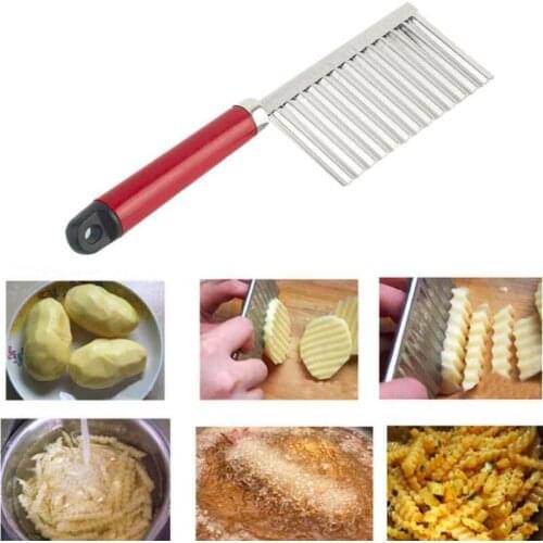 2020 New Potato Wavy Edged Knife Stainless Steel Kitchen Gadget Cooking Tools Accessories Vegetable Fruit Slicing Cutting Peeler
