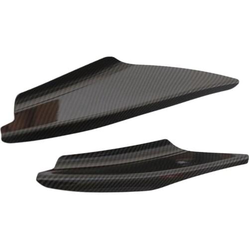 4 PC Carbon Fiber Front Bumper Lip Splitter Fins Body Spoiler Refit Trim
