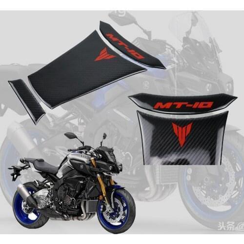 For Yamaha Kneepad Accessories Protective 3D Sticker MT10 MT-10 MT 10 2016 2017 2018 2019 2020 Fuel Tank Sticker