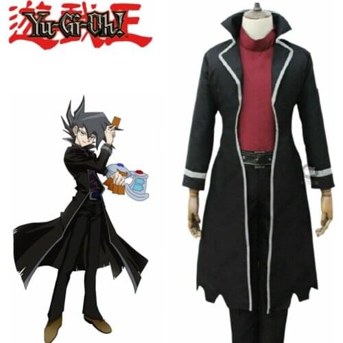 Anime Yu-Gi-Oh! GX Chazz Princeton Full Set Trench Coat Cosplay Costume Halloween Any Size