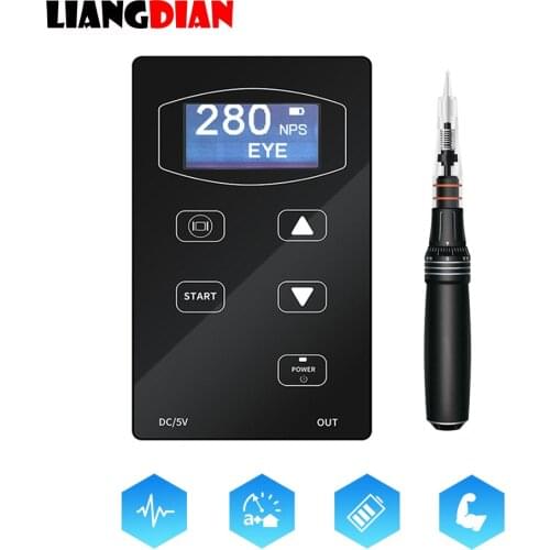 1 Set Wireless Auto Rotary MTS Derma Therapy Makeup Tattoo Pen Machine Digital Controller For Eyebrow Lip Line Permanent Makeup