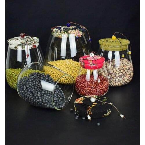 Borosilicate glass jars Tea storage bottles Scented tea snacks candy storage containers Airtight bottles Kitchen storage jars