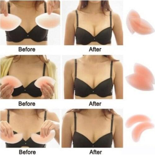 Sexy Women Silicone Bra Gel Invisible Inserts Breast Pads for Dress Bikini Swimsuit Push Up Bra Insert Breast Enhancer Inserts