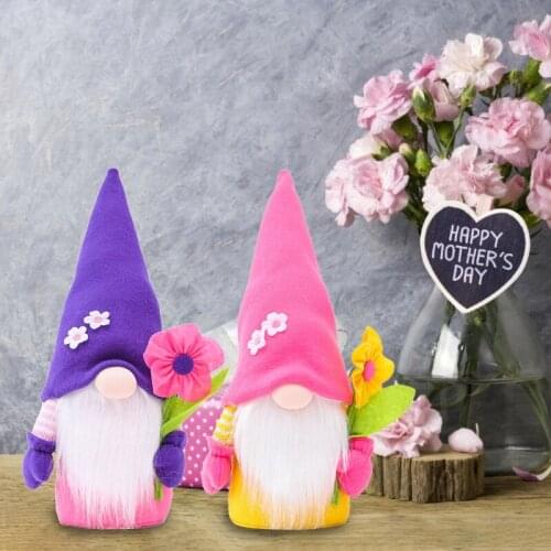 Mothers Day Gnome Swedish Nisse Tomte Elf Dwarf Farmhouse Tiered Tray Decor Home Household Ornaments