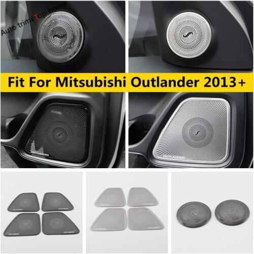 For Mitsubishi Outlander 2013 - 2020 Car Pillar A Door Loudspeaker Sound Speaker Cover Trim Stainless Steel Interior Accessories
