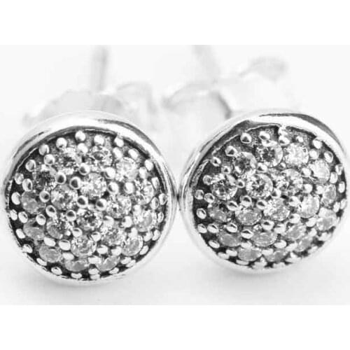 Delicate 925 Sterling Silver Women Earrings with Dazzling Clear CZ Small Stud Earrings for Women Fashion Jewelry