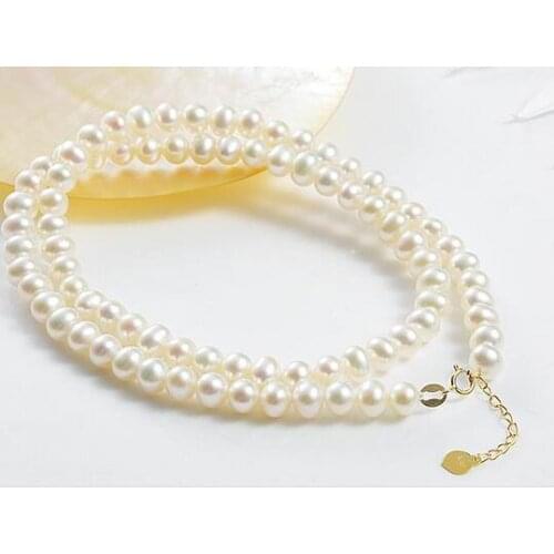 Classic 8-9mm south sea white pearl necklace 18inch KKK