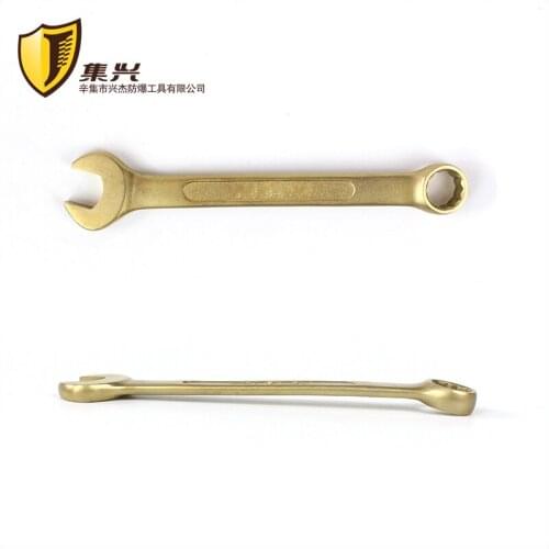 16mm 17mm 18mm 19mm 21mm 22mm Aluminum Bronze Combination Wrench, Open and Box End,EX-proof and Non-sparking,Hand Tools