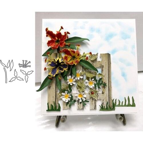 Flower Flame Lily Metal Cutting Dies for Scrapbooking and Cards Making Paper Craft Dies New 2019