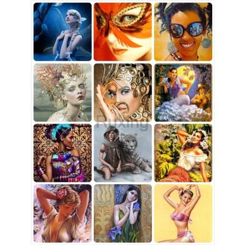 Diamond mosaic embroidery Painting Featured woman painting 5D DIY Diamond Painting Full Square Rhinestones Handmade mural gift