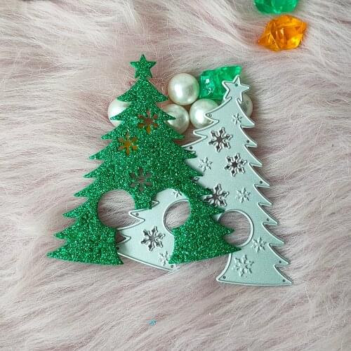 New Mouse head Christmas tree metal cutting die mould scrapbook decoration embossed photo album decoration card making DIY