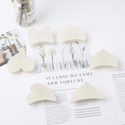 New wild pearl acrylic simple hair clip Fashion simple and versatile hair clip Solid Barrettes Girls Hair Headwear