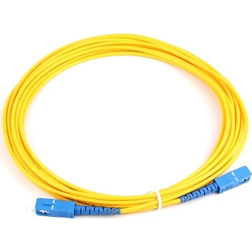 10pcs SCUPC to SC UPC 5m Fiber Patch Cable optical fiber Patch cord 3.0mm PVC G652d , fiber Jumper Simplex FTTH Optic Cable