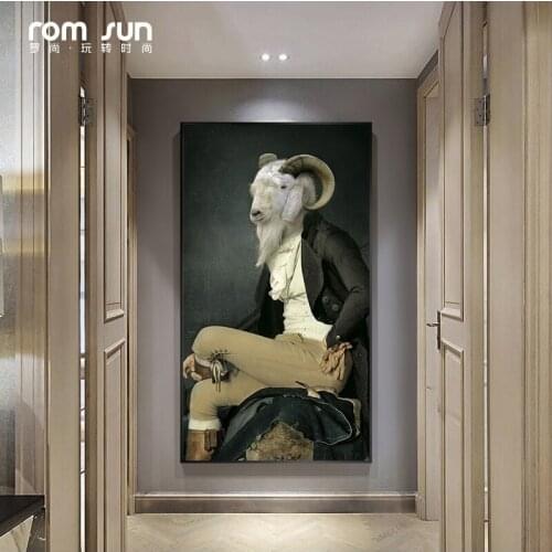 Goat Count Poster Cavans Painting Nordic Style Wall Art Pictures For Living Room Home Decor Fashion HD Posters And Prints LS044