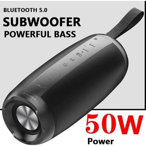 60W Portable Bluetooth Speaker Outdoor Soundbox Column FM Radio Home Theater Music Center Wireless Subwoofer Computer Soundbar