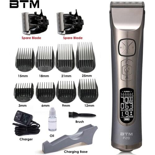 Professional Salon Hair Clipper for Men Barber Digital Electric Hair Trimmer Ceramic Cutter Cutting Machine Limit Comb 3-25mm