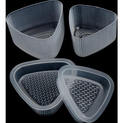 2 Pcs Transparent Practical Kitchen Bento Decorating Sushi Onigiri Mold Food Press Triangular Form Rice Ball Maker Accessories
