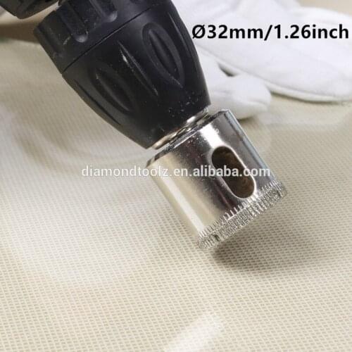 Talentool 32mm(1.26") Glass Tile Diamond Core Bit Hole Saw for Drilling Glass Ceramic Tile