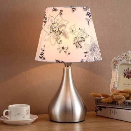 15 styles fabric table lamp modern Desk Lamp with E27 Bulb Bedside Night Light For Bedroom Living Room