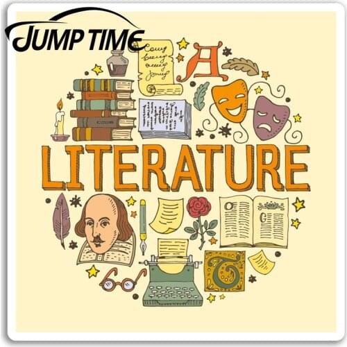 Jump Time for Literature Vinyl Stickers English Student Fun Sticker Laptop Bumper Trunk Window Decal Car Accessories